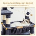 thumbnail image 4 of Cat Tree, Kitten Tower with Large Soft Cat Basket, Cat Condo with Spacious Cat Bed Cave with Hidden Space, Sisal-Covered Scratching Posts, Dangling Ball for Indoor Cats, 4 of 9