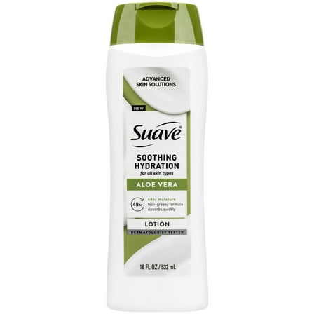 Suave Soothing Hydration Hand & Body Lotion For Women With Aloe Vera For Dry Skin 18 FL OZ