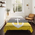 thumbnail image 4 of Nautical Anchor Small Tapestry for Bedroom Wall Hanging Tapestry, Yellow Gray Gradient Wooden Grain Ceiling Backdrop Tapestries Poster Blanket Wall Decor for Teens Room Living Room Dorm 23" x 28", 4 of 8