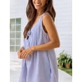 thumbnail image 6 of Favoffer Women's Striped Sleeveless Romper V Neck Casual Jumpsuit with Pockets for Summer Beach and Vacation Wear, 6 of 7