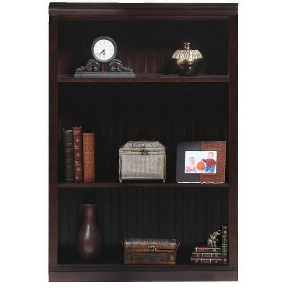 American Heartland 75348GR 48 in. Poplar Open Bookcase with Bead Board Paneling, Green