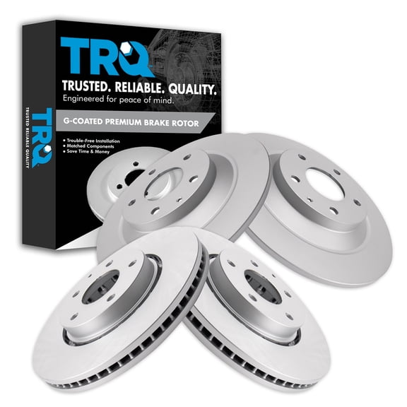 TRQ Front and Rear Brake Rotors Set Premium G-Coated Fits Select 2016-2020 Mazda CX-5