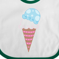 thumbnail image 4 of Inktastic Ice Cream Cone with Heart Boys or Girls Baby Bib, 4 of 4