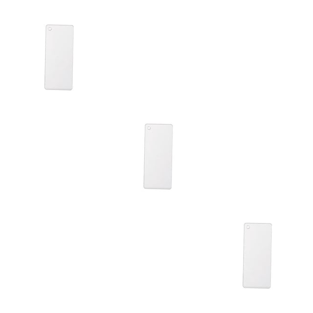 Ounissouiy LLavero de plástico portátil DIY preperforado reutilizable transparente manualidades hacer pintura llavero de trabajo Type1 NO1