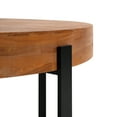 thumbnail image 6 of Jopath 33.86"Modern Retro Splicing Round Coffee Table, Fir Wood Table Top with Black Cross Legs Base, 6 of 9