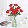 thumbnail image 6 of Tkrady 12PCS Artificial Silk Flowers Realistic Roses Bouquet Long Stem for Home Wedding Decoration Party (A-Red), 6 of 6