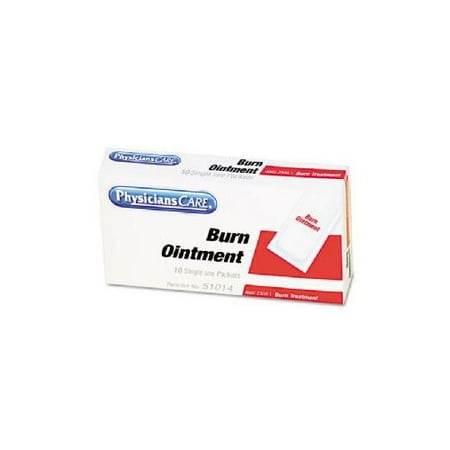 PhysiciansCare First Aid Burn Cream Refill 10 Single Use Packets, Benzalkonium Chloride, Lidocaine, Meets ANSI Z308.1