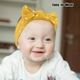 thumbnail image 5 of Polka Dot Bow Headband Fashion Cute Cotton Hair Band for Teenager Yellow  7.7Inch, 5 of 6
