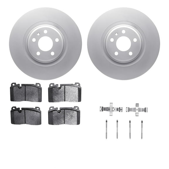 Dynamic Friction Company Front Geospec Brake Rotors with 5000 Euro Ceramic Brake Pads includes Hardware 4612-73048