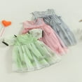 thumbnail image 3 of MesaSe Robe de Fête pour Bébé Fille Été Sans Manches Imprimé Papillon Robe Tutu en Tulle Superposé Robes de Princesse Anniversaire, 3 of 6