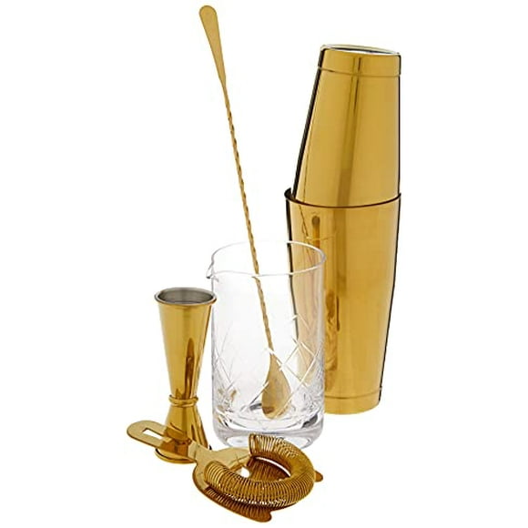 Barfly Essential Deluxe Mixing Cocktail Kit, Gold, Model: