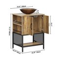 thumbnail image 3 of Uforic Bathroom Vanity with Countertop Sink, 24 Inch Rustic Free Standing Bathroom Storage Cabinet with Drain, Rustic OAK, 3 of 7