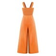 thumbnail image 7 of TAIAOJING Womens Overalls Slim Fit Tunic Jumpsuit Straps Wide Leg Bib Jumpsuit With Pockets, 7 of 7