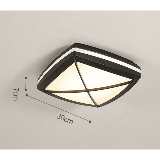 Luz de techo LED impermeable, lámpara de techo LED IP65 para sala de estar, baño, oficina, terraza exterior y más (30w + luz cálida B)