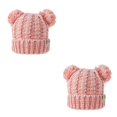 thumbnail image 3 of Minnieouse Gorro esponjoso con pompones y bolas, tocado, forro cómodo, orejeras plegables, gran elasticidad, gorros para niños, piel en polvo, Type2 NO2, 3 of 6