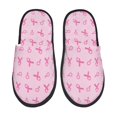 thumbnail image 1 of Fotbe Breast Cancer Awareness 1 Pantuflas Peludas para Mujer con Estampado, Zapatillas de Peluche, Zapatos de Invierno para Casa, Uso Interior y Exterior-Medium, 1 of 8
