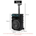 thumbnail image 7 of Portable Karaoke Machine with Mic, Remote, Retractable Handle, Wireless PA System Bluetooth Karaoke Speaker with Microphone for Party Music Dance, Supports TF Card/USB, AUX IN, 7 of 7