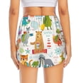 thumbnail image 4 of Uemuo Travel Animals Pattern Women's Athletic Shorts High Waisted Running Shorts with Liner Pockets Gym Elastic Workout Shorts-X-Large, 4 of 9