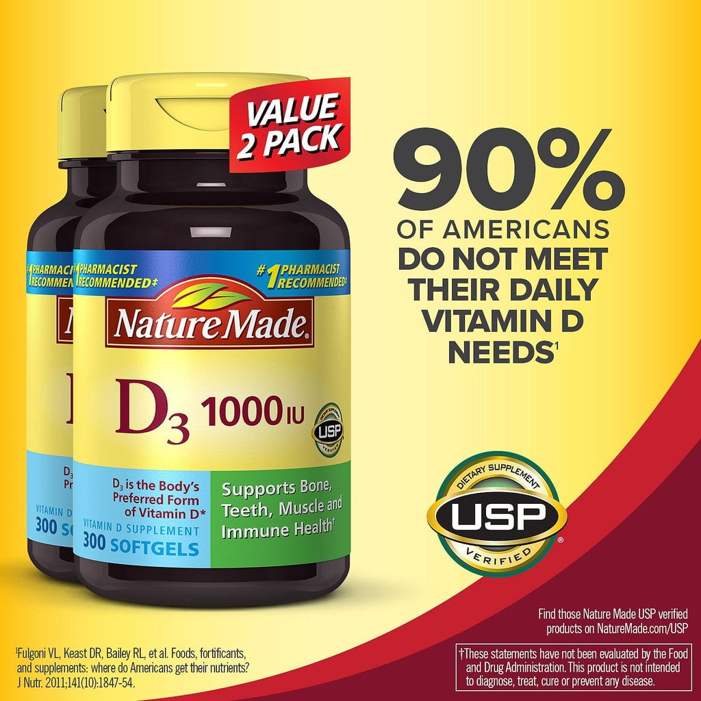 Nature MadeÂ® Vitamin D3 1000 IU, 600 Softgels