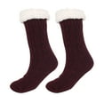 thumbnail image 2 of OVBMPZD Wine Womens Socks Wool Fuzzy Thermal Breathable Soft Winter Socks Fun Socks for Women, 2 of 4