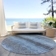 thumbnail image 6 of Addison Rugs Chantille Indoor/Outdoor Transitional Stripes Blue Washable Round Rug, 8' x 8', 6 of 6