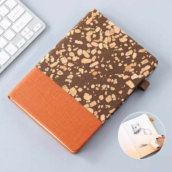 Nkmbld Campus Notebook A5 Erasable Smart Technology Writing Notebook and 10ml Erasable Pen for Work, Travel, Bible, and Meeting, Brown