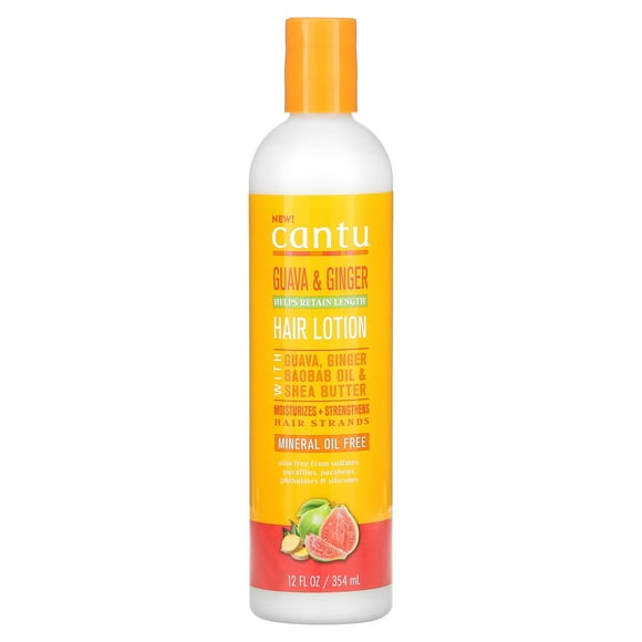 Loción capilar Cantu Guava & Ginger, 354 ml, sin parabenos y ftalatos