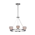 thumbnail image 2 of Woodbridge Lighting Charlotte 3-Light Metal Chandelier in Satin Nickel/Mercury, 2 of 3