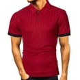 thumbnail image 2 of BiZtdJrK Big and Tall Polo Shirts for Men 2024 Fashion Polka Dot Print Golf Polos Casual Sports Short Sleeve Collared T-shirts Lightweight Tennis Shirt Performance Moisture Wicking Wine XXXXL, 2 of 5