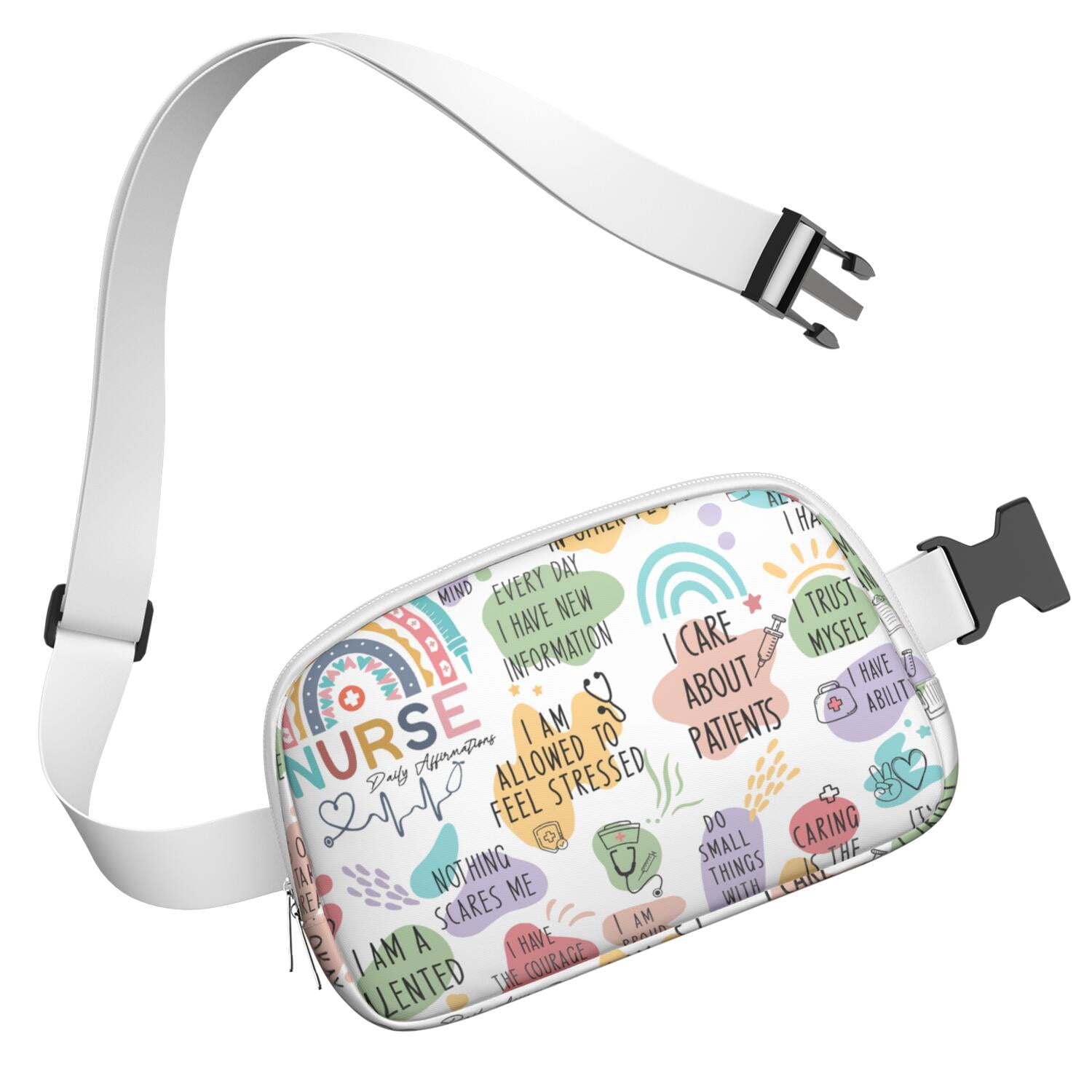 Cute Nurse Aesthetic Belt Bag – Funny Nurse Life Fanny Pack Gift for Nursing Students & Healthcare Heroes, Comfortable & Stylish