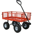 thumbnail image 3 of LiviNest Heavy-Duty Garden Cart for Homeowners: 550 lb Capacity Utility Cart - Haul 18+ Bags of Soil in One Trip - Removable Steel Mesh Sides for DIY & Yard Work, 3 of 6