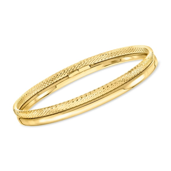 Ross-Simons Italian 18kt Gold Over Sterling Bangle Bracelet, Women's, Adult