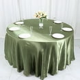 thumbnail image 2 of BalsaCircle 120" Round Satin Tablecloth Eucalyptus Sage Green, 2 of 7