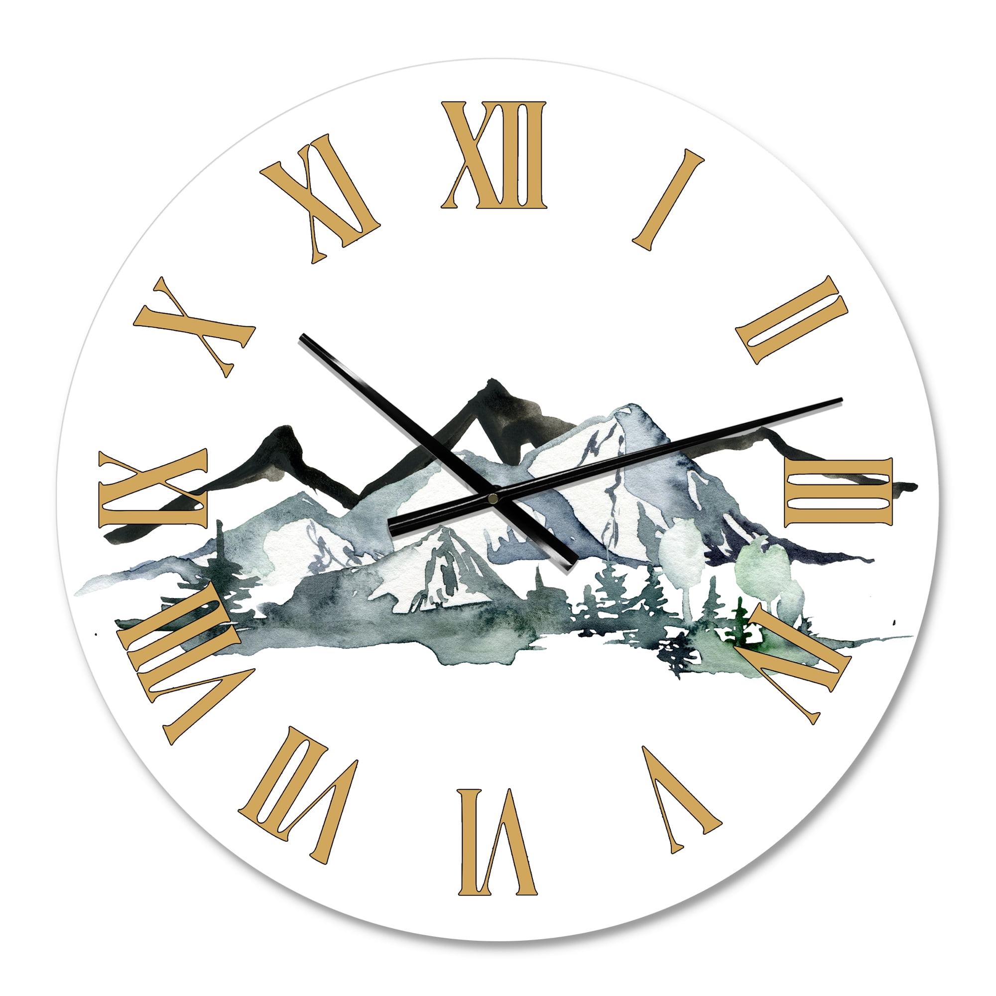 Designart 1 in Modern,Contemporary Wall Clock