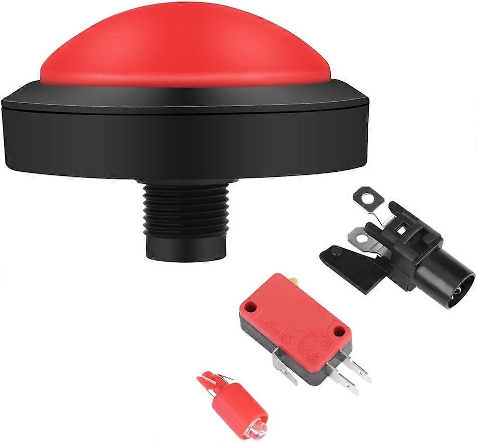 Large Arcade Button with LED, Dome Jumbo Convex Lighted Button for ...