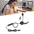 thumbnail image 4 of Business Headset, ABS Wired Plug And Play Ergonomic Noise Reduction Call Center Headset  For Call Center For Home, 4 of 8
