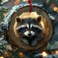 thumbnail image 4 of 4 Pcs Raccoon Christmas Ornament Christmas Tree Animal Pattern 2D Acrylic Ornament Squirrels Raccoons Pendant Animal Decoration Christmas Decor Keepsake, 4 of 8