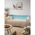 thumbnail image 6 of Teal Beige Ombre Cream Couch Cover, Modern Turquoise Abstract Art Aesthetics Sofa Cover Blanket for 2 Seat Cushion, Sectional Sofa Slipcover Furniture Protector for Living Room Bedroom 71''x102'', 6 of 9