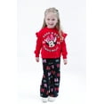 thumbnail image 2 of Disney Minnie Mouse Fleece Pullover Sweatshirt and Pants Outfit Set Logo Toddler to Big Kid, 2 of 5