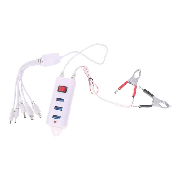 Cargador con interruptor de clip USB,Cargador universal para teléfono con 3 puertos USB,Adaptador de carga USB con interruptor para cargador móvil,Fuente de alimentación USB,clip 3USB con