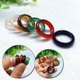 thumbnail image 4 of K-KED Women Jade Ring Delicate Jewelry Gifts Ring Finger Rings Anniversary Ring Natural Agate-Green-1, 4 of 9