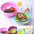 thumbnail image 4 of Bowl 10PCS Mixing Bowl Set Measuring Spoon Set Coloful Sieve Colander Strainer Bowl Salad Bowl With Handle for Kitchen Baking Vegetables Fruits Cleaning, 4 of 7