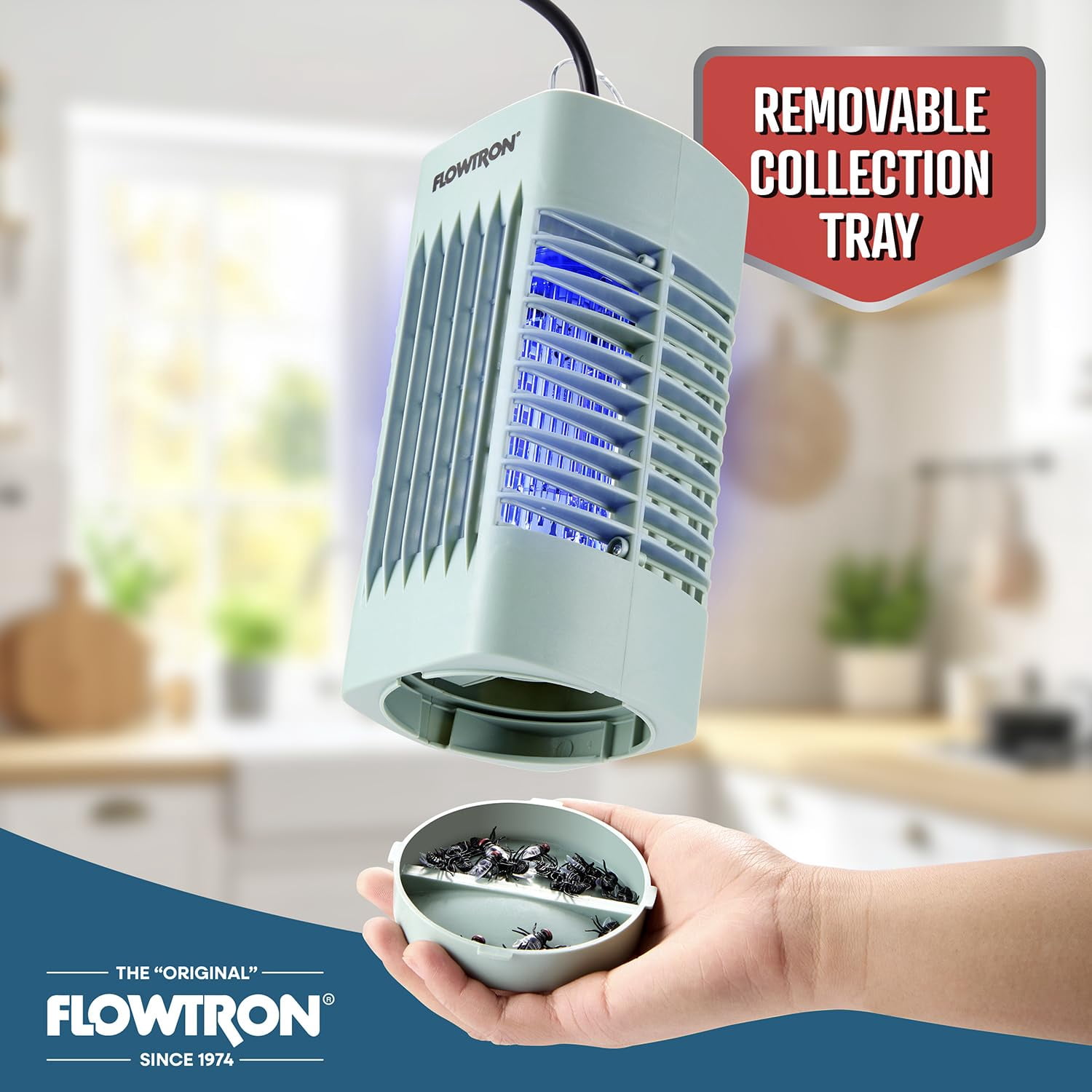 Flowtron Indoor Bug Zapper 1000V UV Light Mosquito & Fly Trap Plug-In for Home 160 Sq Ft