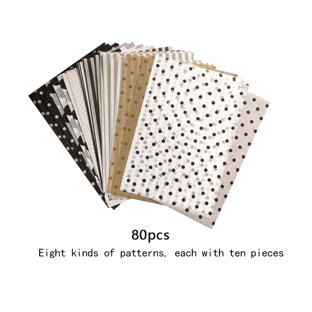 Hi.FANCY A5 Wrapping Papers Multicolor Print Packaging Tissues Folding DIY Gift Packing Papers, Type 1
