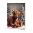 thumbnail image 2 of Xihbxyly Calendario de Adviento Navideño, Colgante con Cuenta Regresiva, Adorno de Vaca para Árbol, Decoración Festiva, Decoración Multiusos, Adorno para Árbol de Navidad, Llavero o Bolso, Sorpresa d, 2 of 7