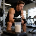 thumbnail image 6 of 400ml Protein Shaker Bottle with Whisk Ball - Leak-Proof Gym Fitness Mixer Cup for Protein Shakes, 6 of 6