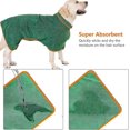 thumbnail image 3 of Albornoz para perros: albornoz para perros pequeños, medianos y grandes, para perros y gatos, con súper absorbente para un secado rápido (verde S), 3 of 5
