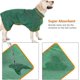 thumbnail image 3 of Albornoz para perros: albornoz para perros pequeños, medianos y grandes, para perros y gatos, con súper absorbente para un secado rápido (verde S), 3 of 5