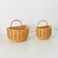 thumbnail image 4 of geerera Woven Storage Basket, Wall Mounted Wicker Hanging Basket, Front Door Hanging Plastic Rattan Basket, Fruit Vegetable Basket for Home Kitchen Decor, 4 of 6