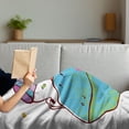 thumbnail image 3 of Fishing Soft Flannel Fleece Throw Blanket, Large Fat Fish Holding a Flag with Love Words Humorous Fun Nursery Theme, Cozy Plush for Indoor and Outdoor Use, 60" x 80", Multicolor, by Ambesonne, 3 of 5